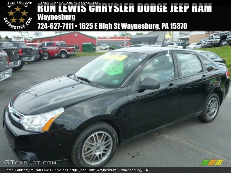 Ebony Black / Charcoal Black 2011 Ford Focus SE Sedan