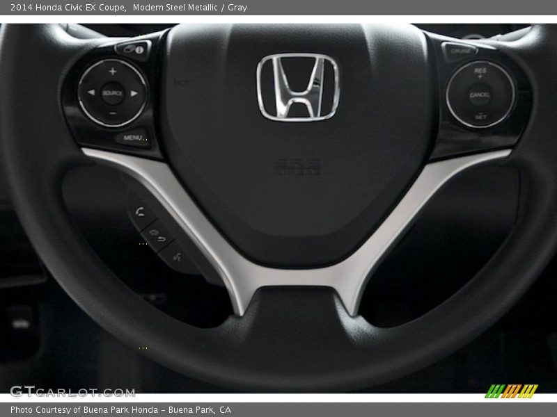 Modern Steel Metallic / Gray 2014 Honda Civic EX Coupe