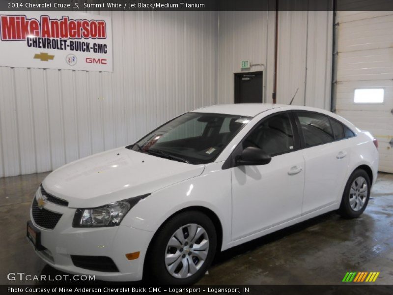 Summit White / Jet Black/Medium Titanium 2014 Chevrolet Cruze LS