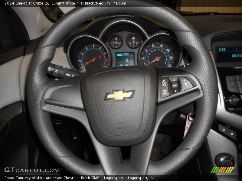 Summit White / Jet Black/Medium Titanium 2014 Chevrolet Cruze LS