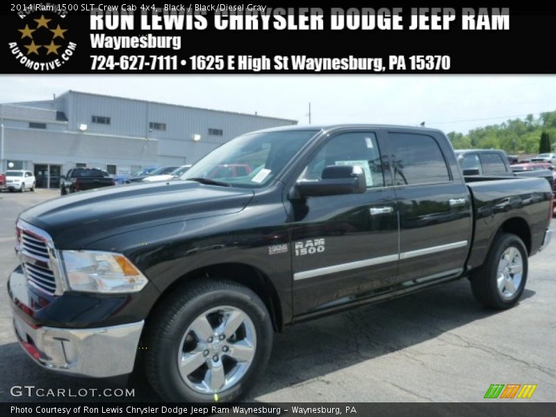 Black / Black/Diesel Gray 2014 Ram 1500 SLT Crew Cab 4x4