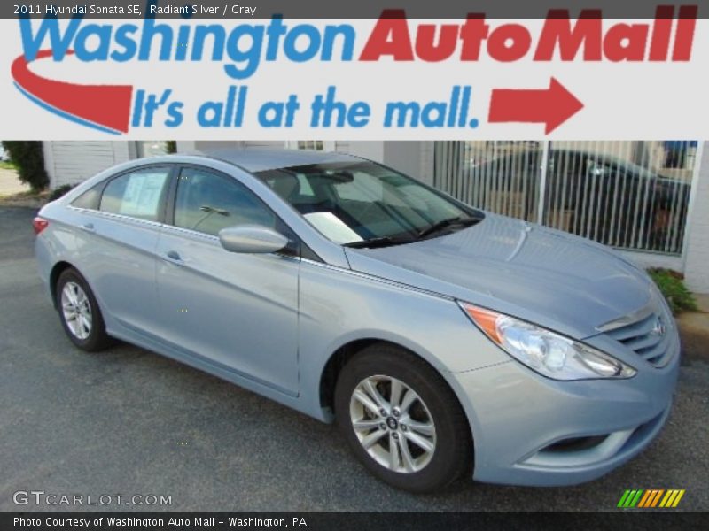 Radiant Silver / Gray 2011 Hyundai Sonata SE
