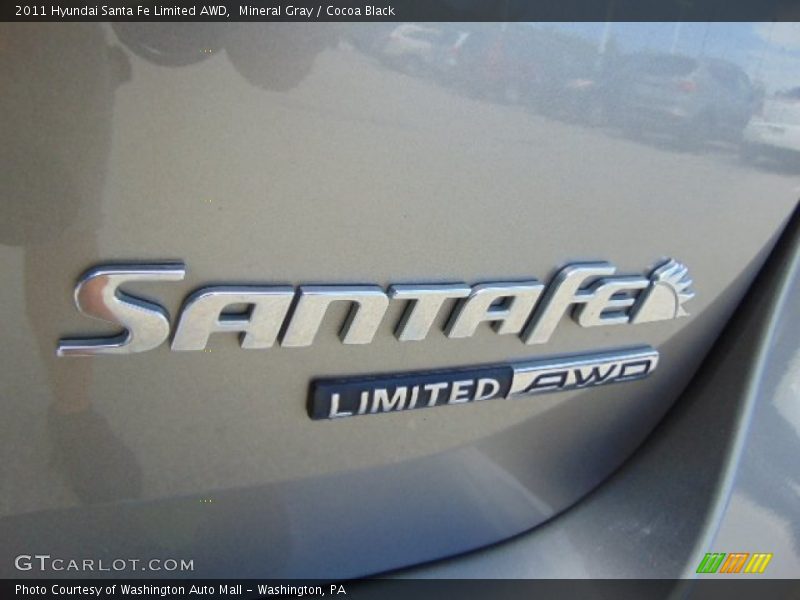 Mineral Gray / Cocoa Black 2011 Hyundai Santa Fe Limited AWD