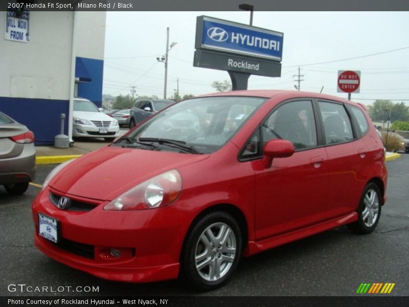 Milano Red / Black 2007 Honda Fit Sport