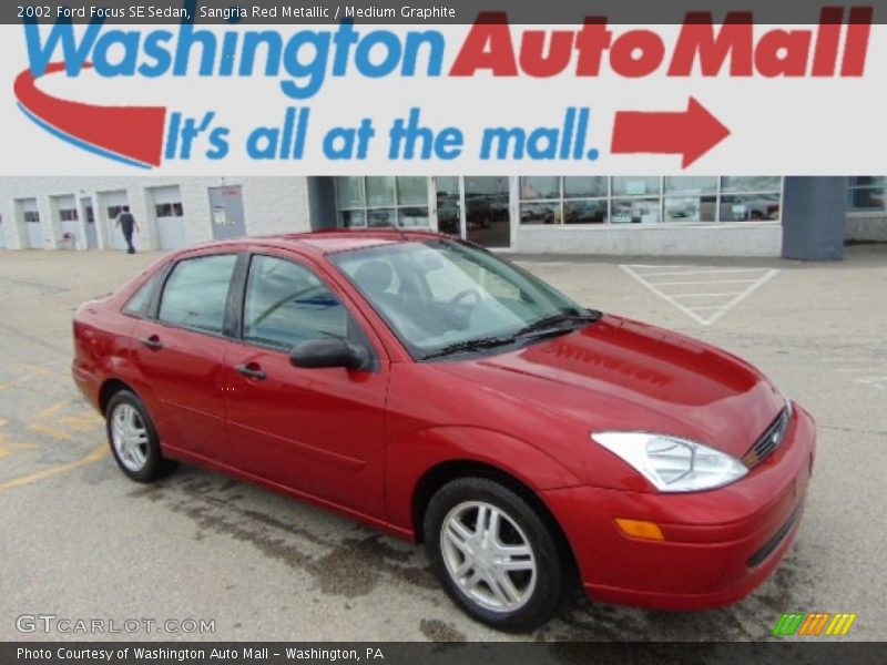 Sangria Red Metallic / Medium Graphite 2002 Ford Focus SE Sedan