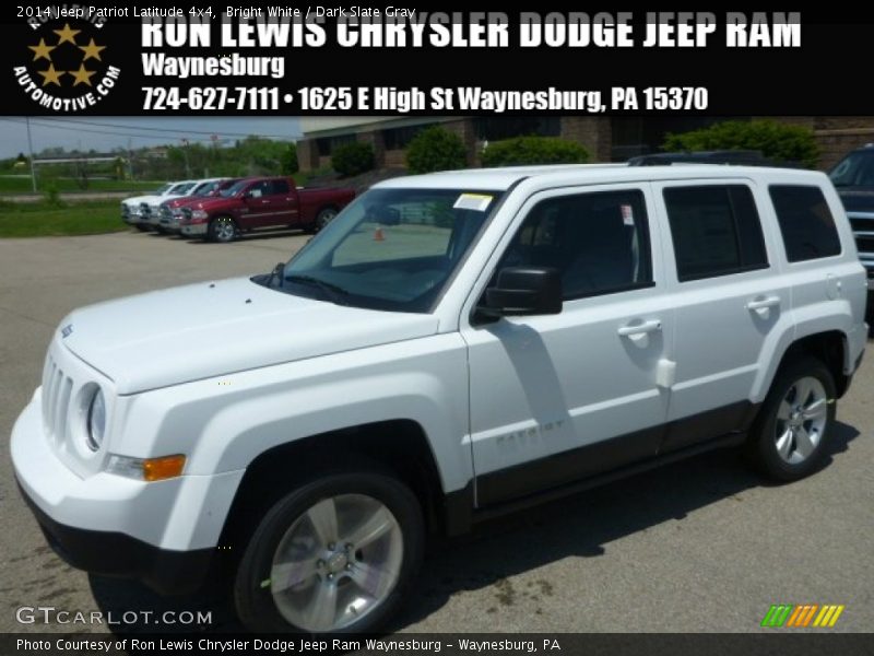 Bright White / Dark Slate Gray 2014 Jeep Patriot Latitude 4x4