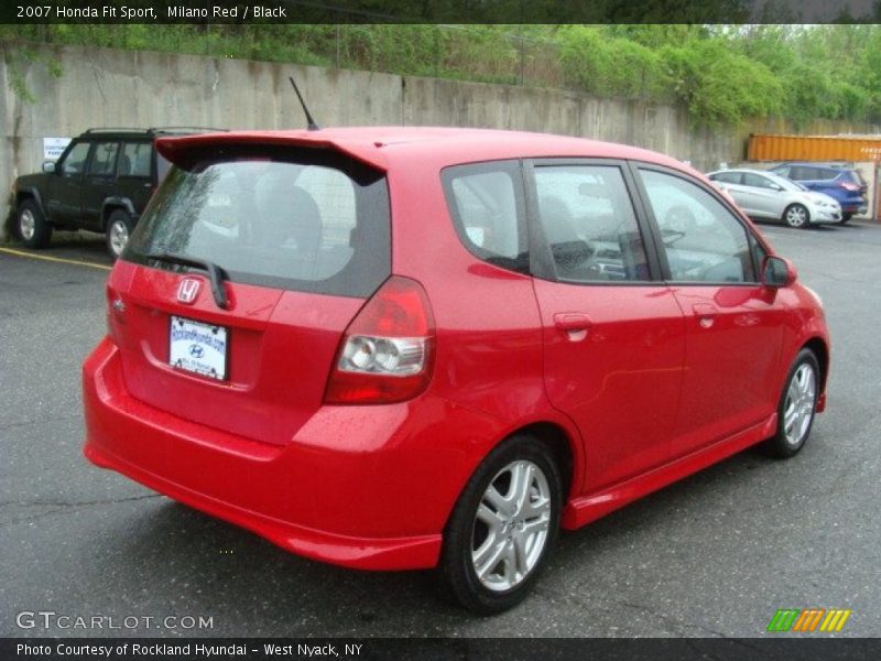 Milano Red / Black 2007 Honda Fit Sport