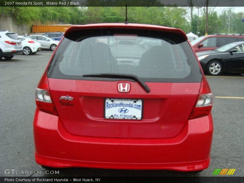 Milano Red / Black 2007 Honda Fit Sport