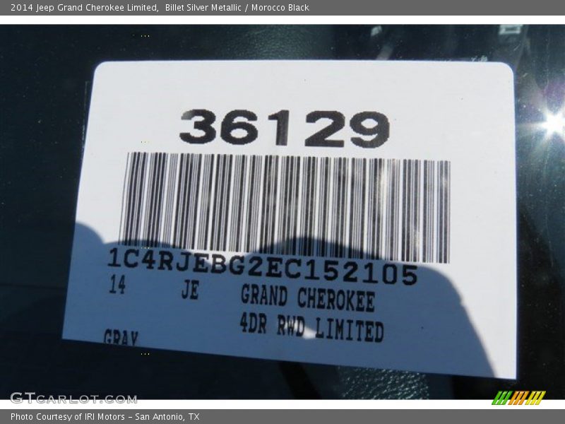 Billet Silver Metallic / Morocco Black 2014 Jeep Grand Cherokee Limited