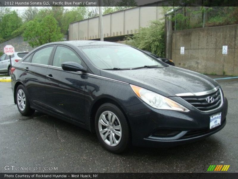 Pacific Blue Pearl / Camel 2012 Hyundai Sonata GLS