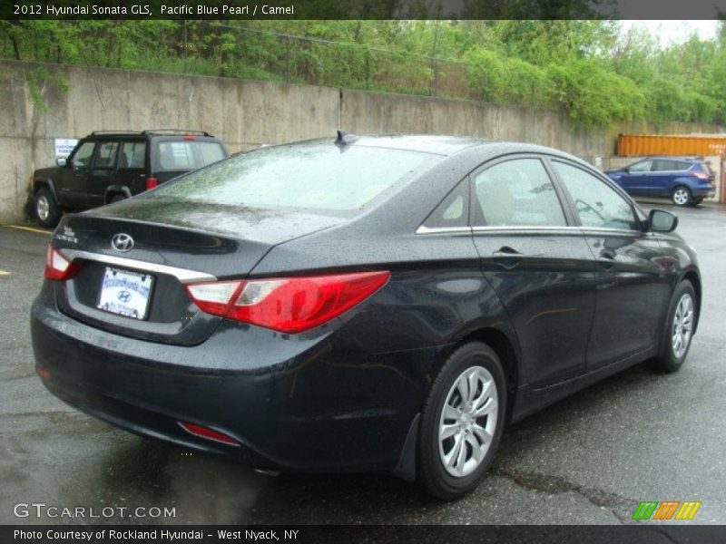 Pacific Blue Pearl / Camel 2012 Hyundai Sonata GLS