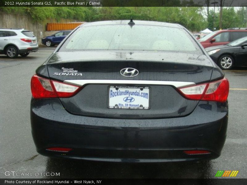 Pacific Blue Pearl / Camel 2012 Hyundai Sonata GLS