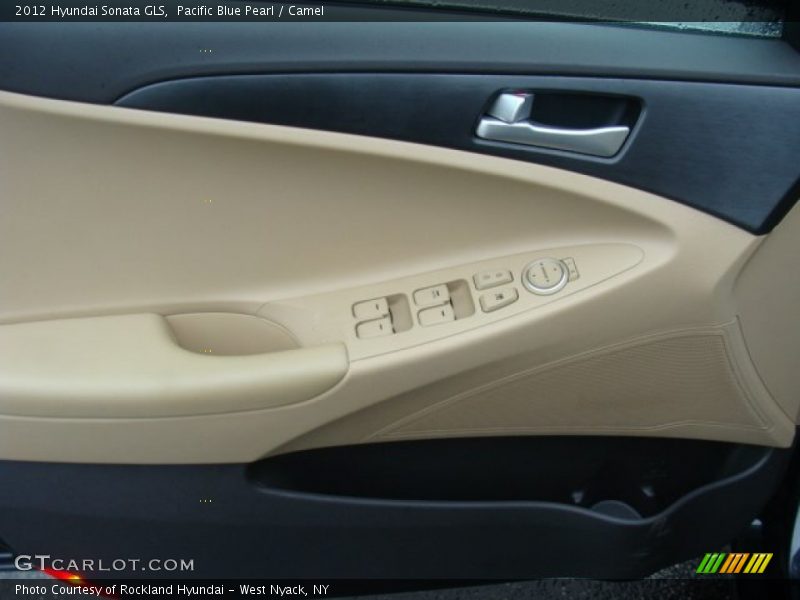 Pacific Blue Pearl / Camel 2012 Hyundai Sonata GLS