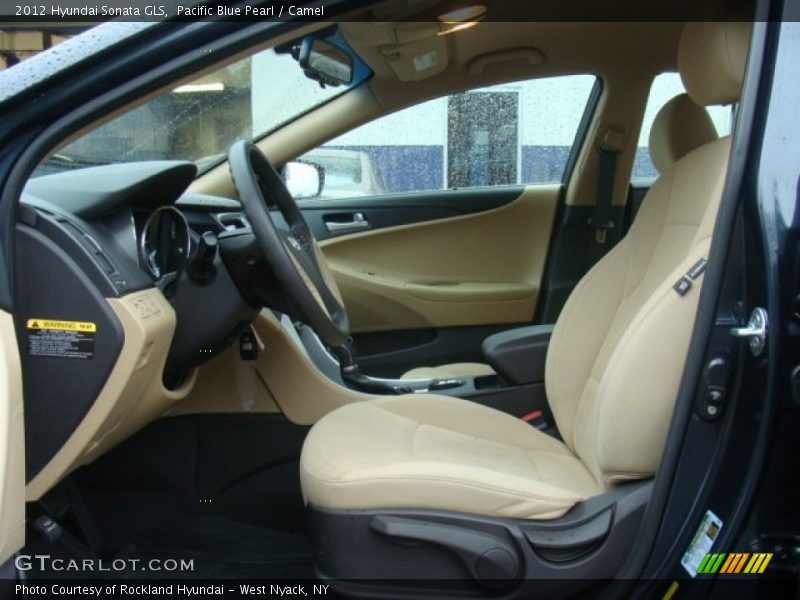 Pacific Blue Pearl / Camel 2012 Hyundai Sonata GLS