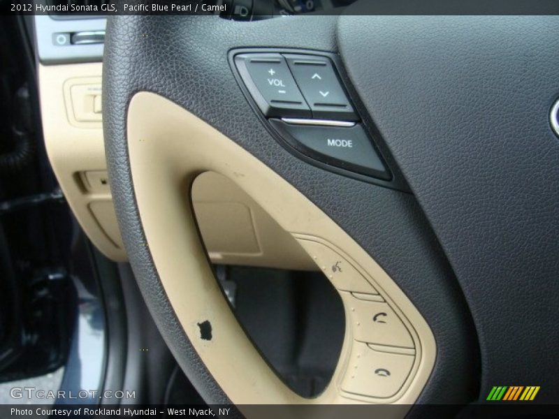 Pacific Blue Pearl / Camel 2012 Hyundai Sonata GLS