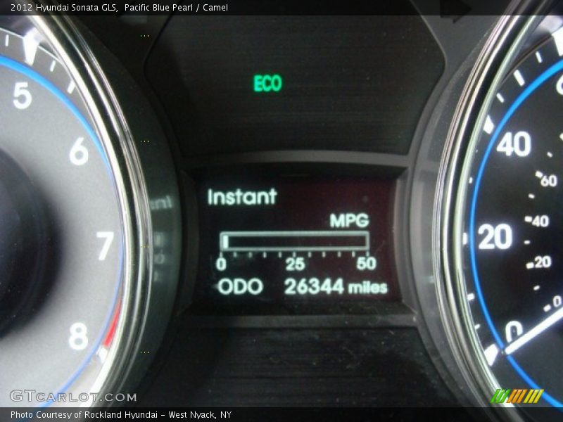 Pacific Blue Pearl / Camel 2012 Hyundai Sonata GLS