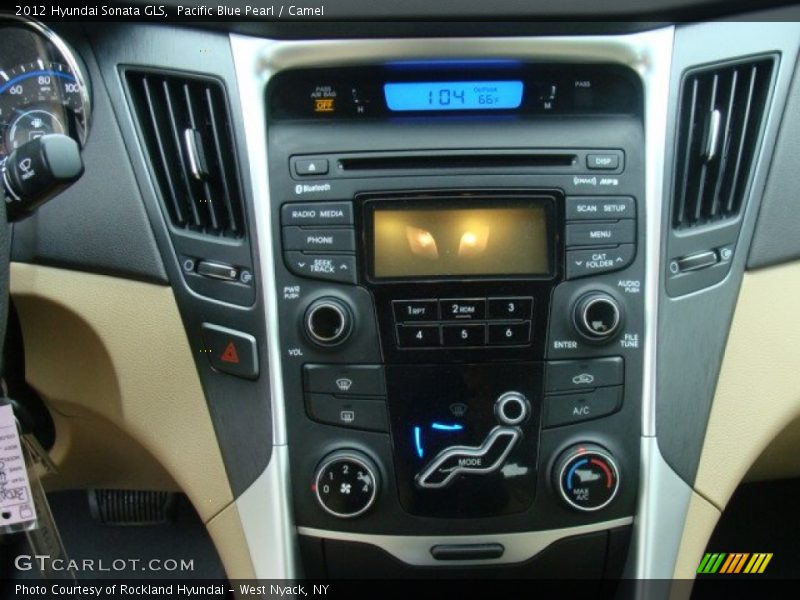 Pacific Blue Pearl / Camel 2012 Hyundai Sonata GLS
