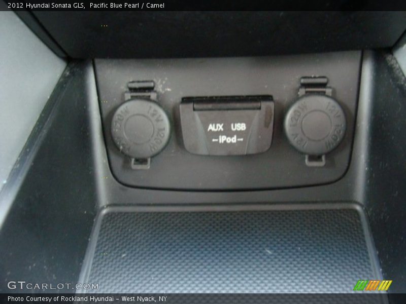 Pacific Blue Pearl / Camel 2012 Hyundai Sonata GLS