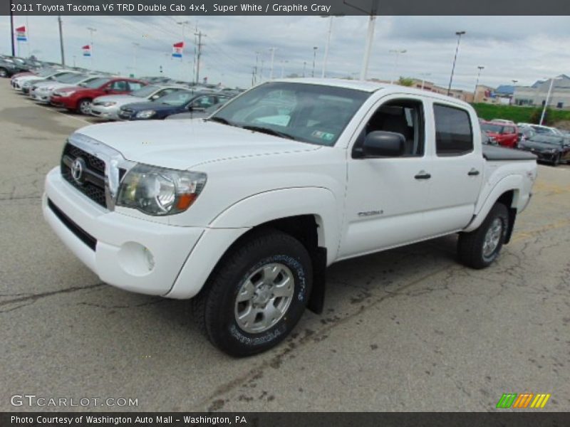 Super White / Graphite Gray 2011 Toyota Tacoma V6 TRD Double Cab 4x4