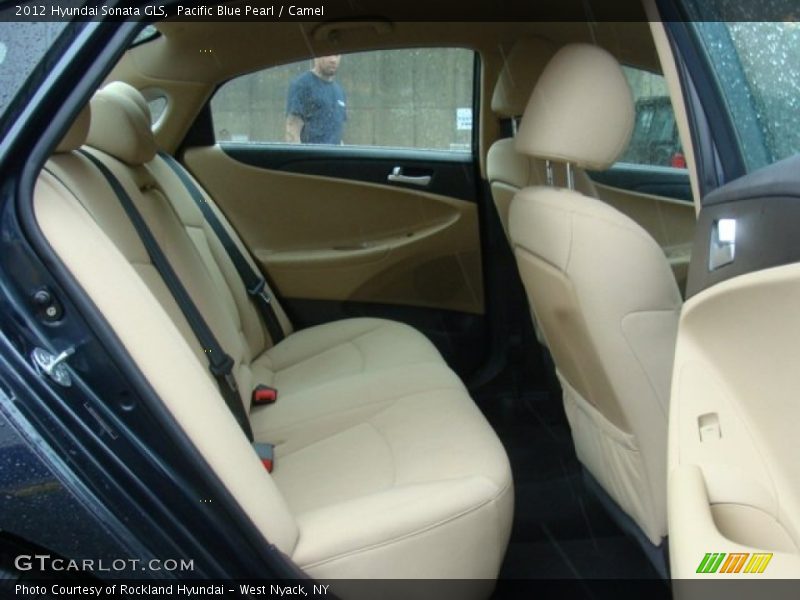 Pacific Blue Pearl / Camel 2012 Hyundai Sonata GLS