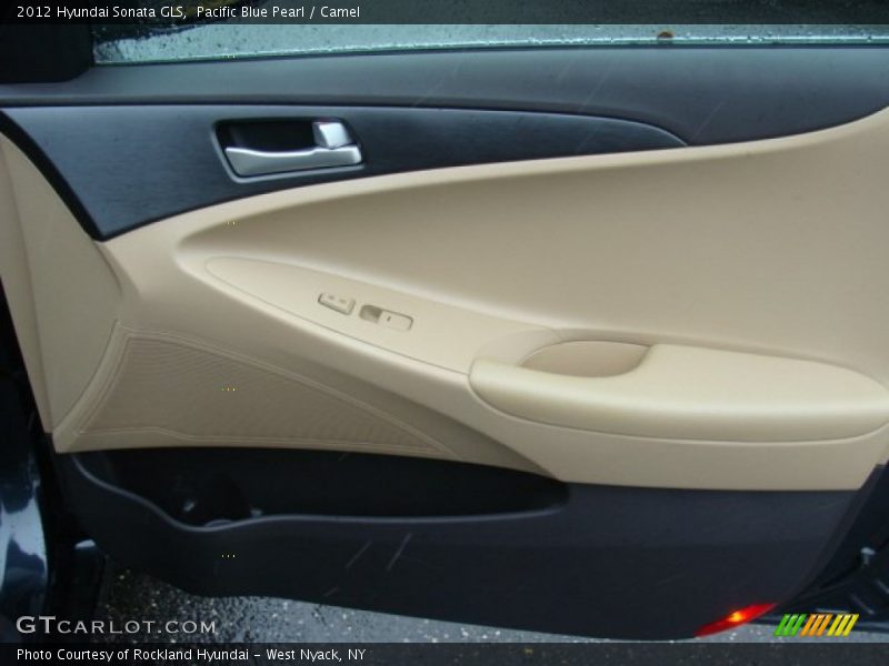 Pacific Blue Pearl / Camel 2012 Hyundai Sonata GLS