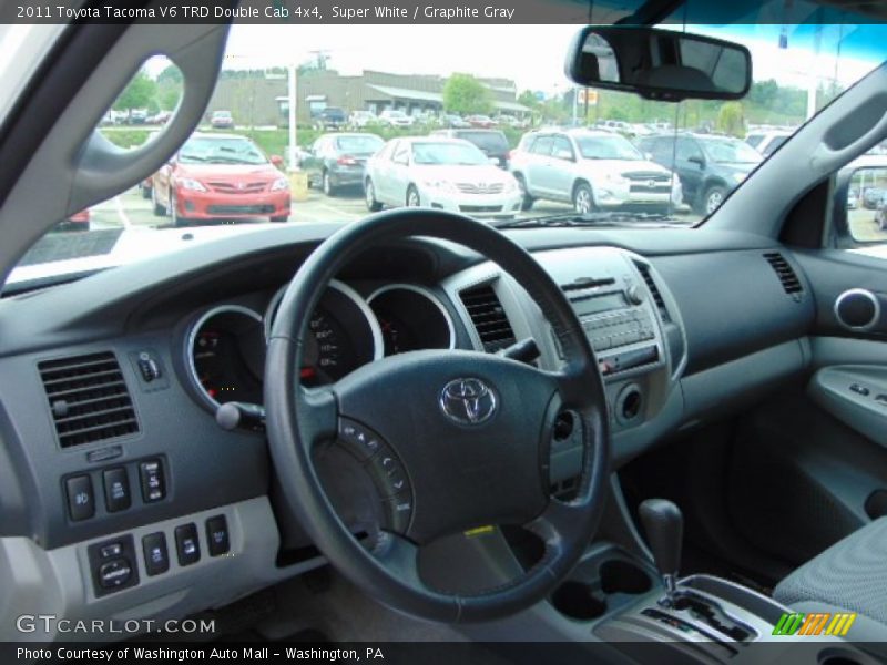 Super White / Graphite Gray 2011 Toyota Tacoma V6 TRD Double Cab 4x4