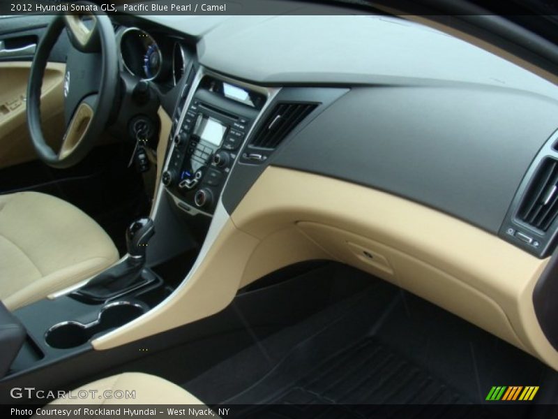 Pacific Blue Pearl / Camel 2012 Hyundai Sonata GLS