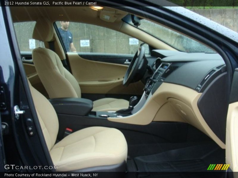 Pacific Blue Pearl / Camel 2012 Hyundai Sonata GLS