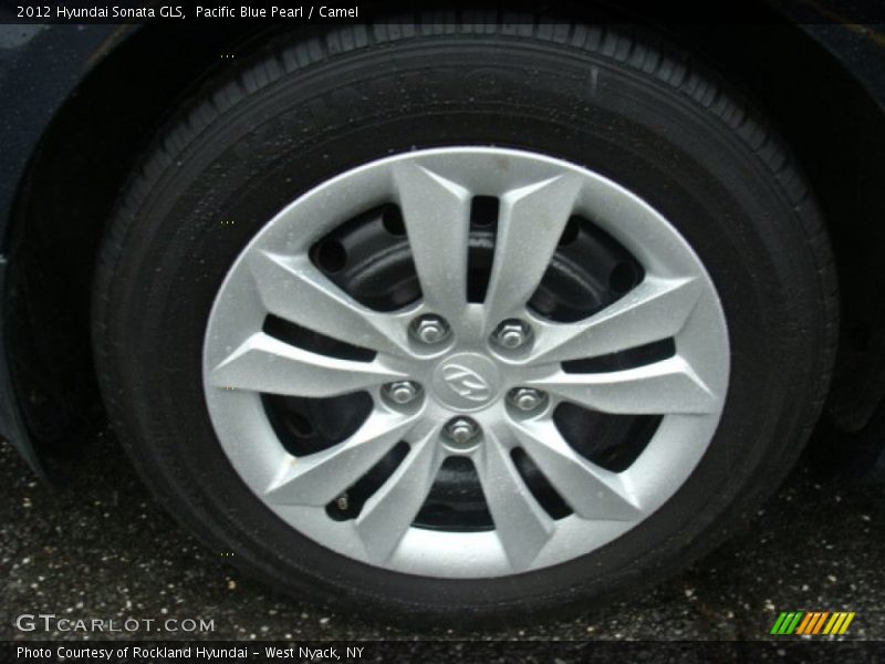 Pacific Blue Pearl / Camel 2012 Hyundai Sonata GLS