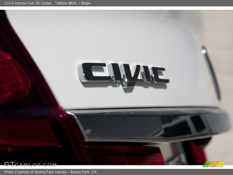 Taffeta White / Beige 2014 Honda Civic EX Sedan