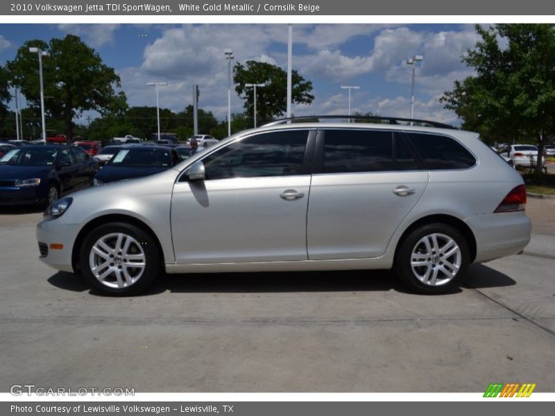 White Gold Metallic / Cornsilk Beige 2010 Volkswagen Jetta TDI SportWagen
