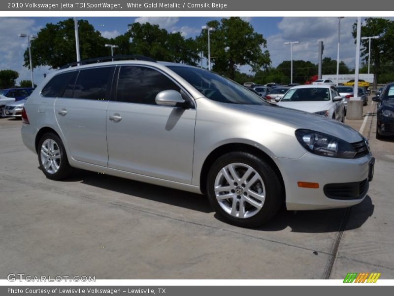 White Gold Metallic / Cornsilk Beige 2010 Volkswagen Jetta TDI SportWagen