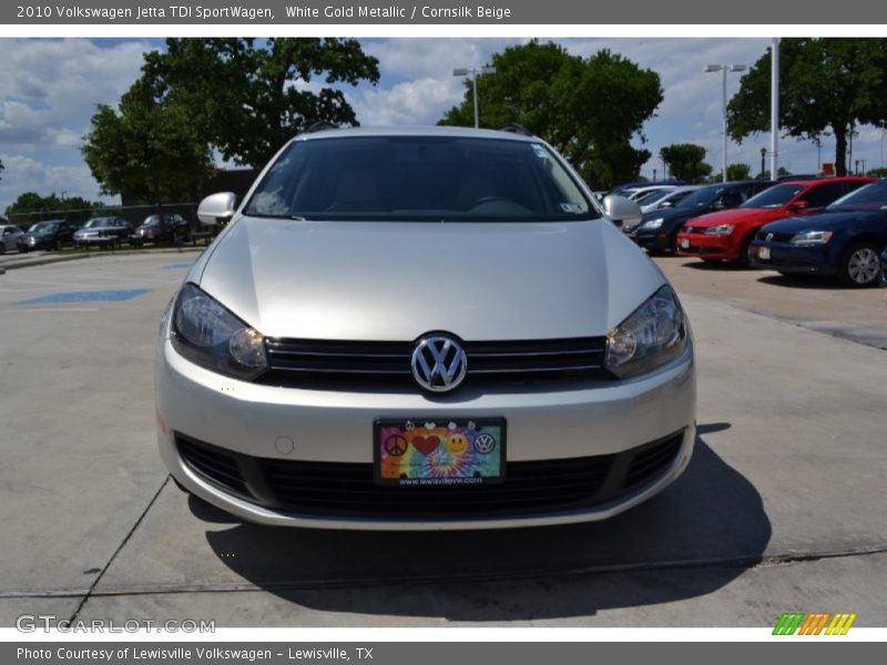 White Gold Metallic / Cornsilk Beige 2010 Volkswagen Jetta TDI SportWagen