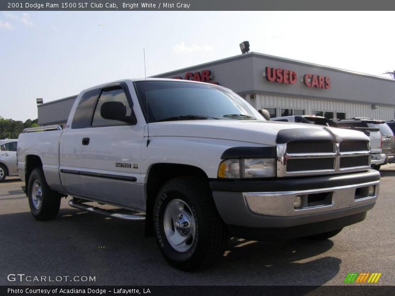 Bright White / Mist Gray 2001 Dodge Ram 1500 SLT Club Cab