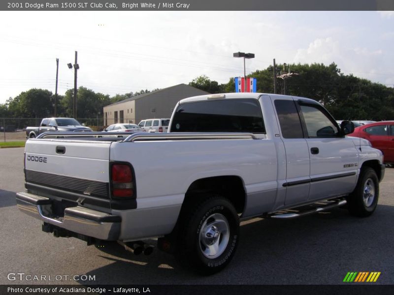 Bright White / Mist Gray 2001 Dodge Ram 1500 SLT Club Cab