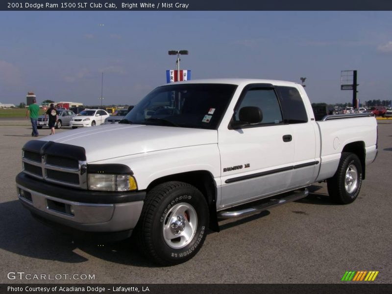 Bright White / Mist Gray 2001 Dodge Ram 1500 SLT Club Cab