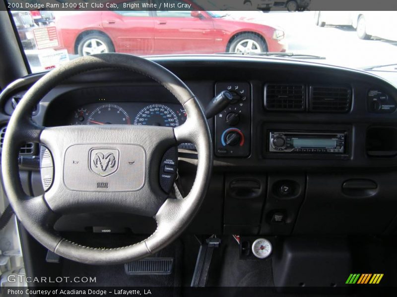 Bright White / Mist Gray 2001 Dodge Ram 1500 SLT Club Cab
