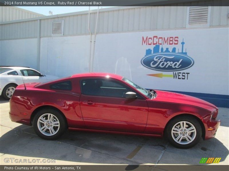 Ruby Red / Charcoal Black 2014 Ford Mustang V6 Coupe
