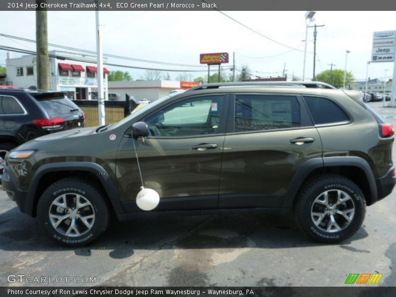 ECO Green Pearl / Morocco - Black 2014 Jeep Cherokee Trailhawk 4x4