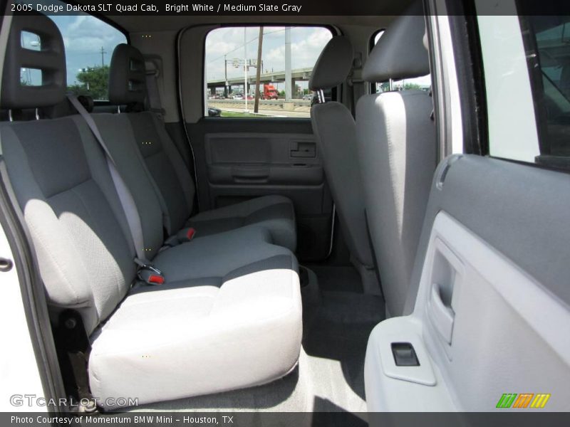 Bright White / Medium Slate Gray 2005 Dodge Dakota SLT Quad Cab