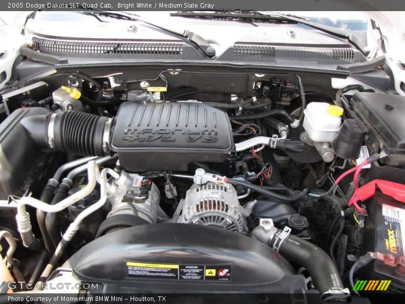 Bright White / Medium Slate Gray 2005 Dodge Dakota SLT Quad Cab