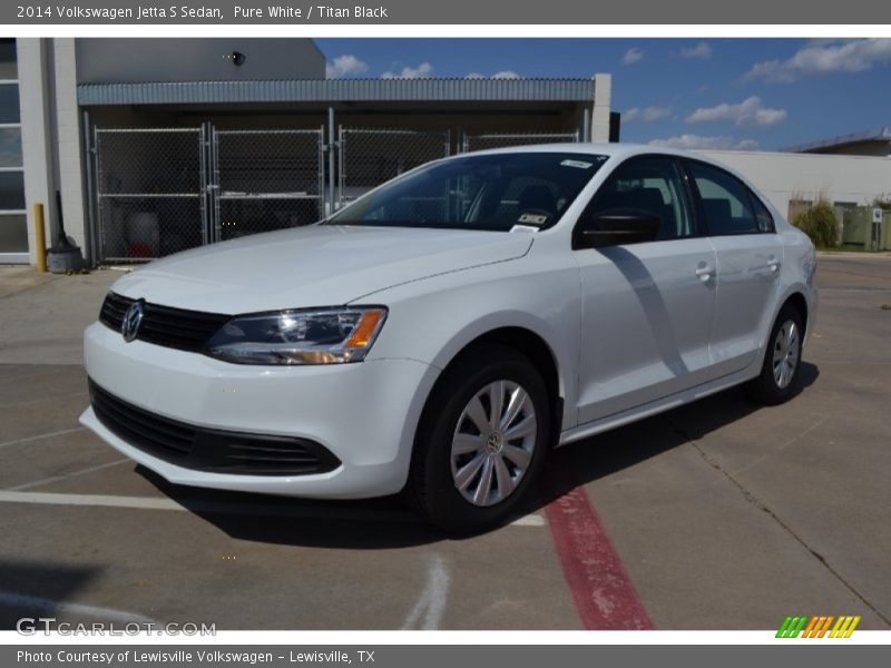 Pure White / Titan Black 2014 Volkswagen Jetta S Sedan