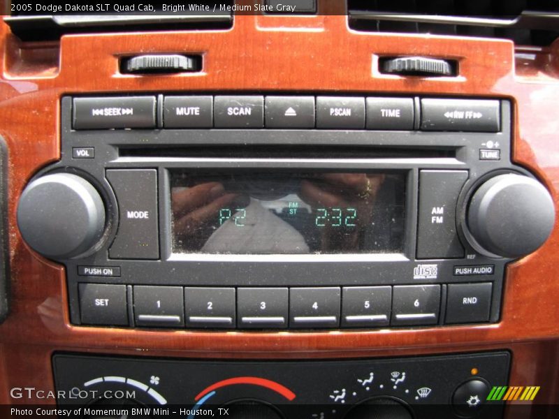 Bright White / Medium Slate Gray 2005 Dodge Dakota SLT Quad Cab