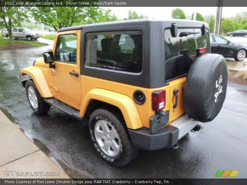 Dozer Yellow / Black/Dark Saddle 2012 Jeep Wrangler Sahara 4x4