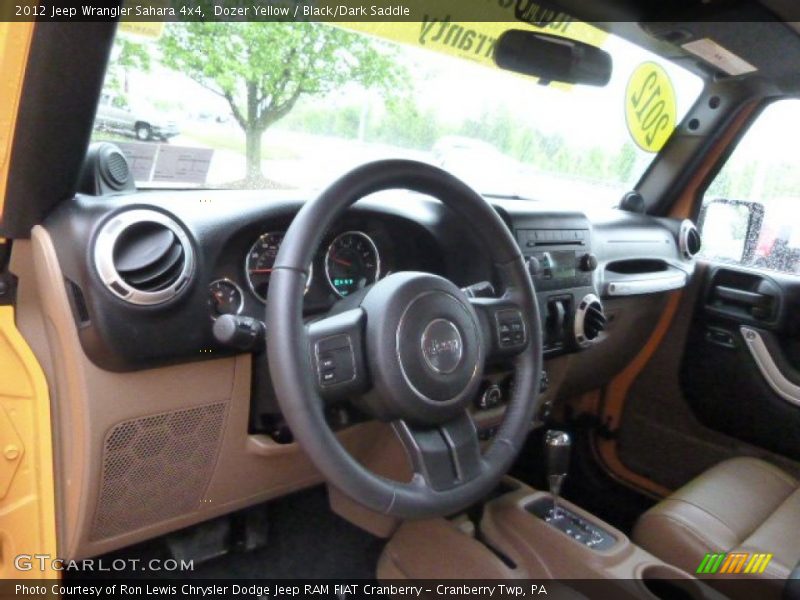 Dozer Yellow / Black/Dark Saddle 2012 Jeep Wrangler Sahara 4x4