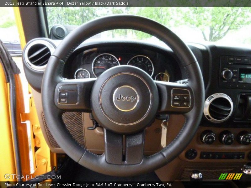 Dozer Yellow / Black/Dark Saddle 2012 Jeep Wrangler Sahara 4x4