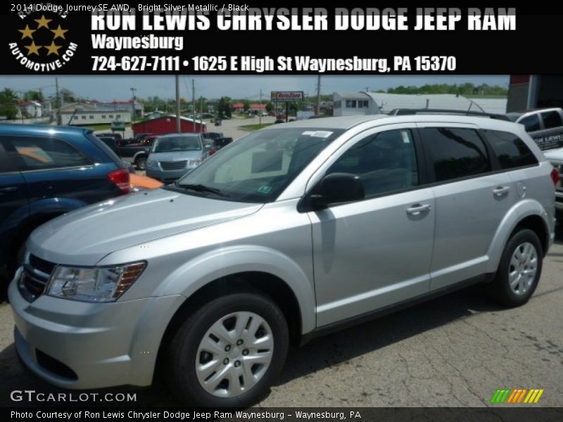 Bright Silver Metallic / Black 2014 Dodge Journey SE AWD