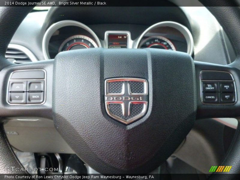 Bright Silver Metallic / Black 2014 Dodge Journey SE AWD