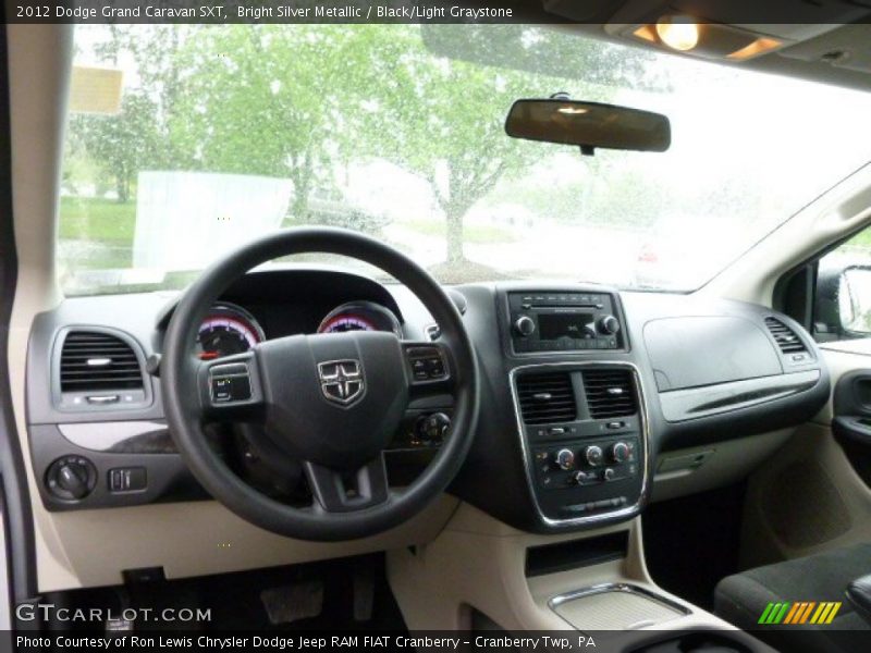 Bright Silver Metallic / Black/Light Graystone 2012 Dodge Grand Caravan SXT