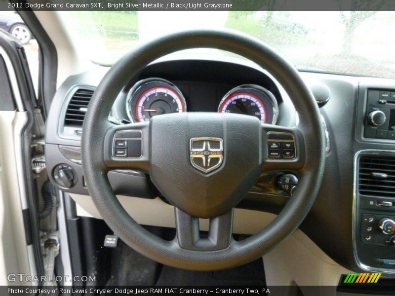 Bright Silver Metallic / Black/Light Graystone 2012 Dodge Grand Caravan SXT
